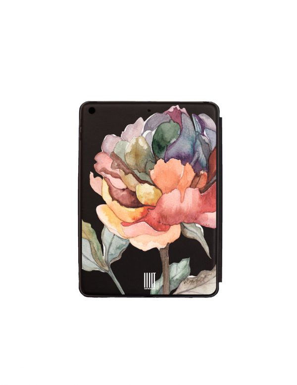ipad_case_peony_orange _black